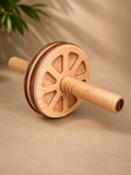 Handcrafted Wooden Ab Wheel - Core Strength Trainer for Home Fitness