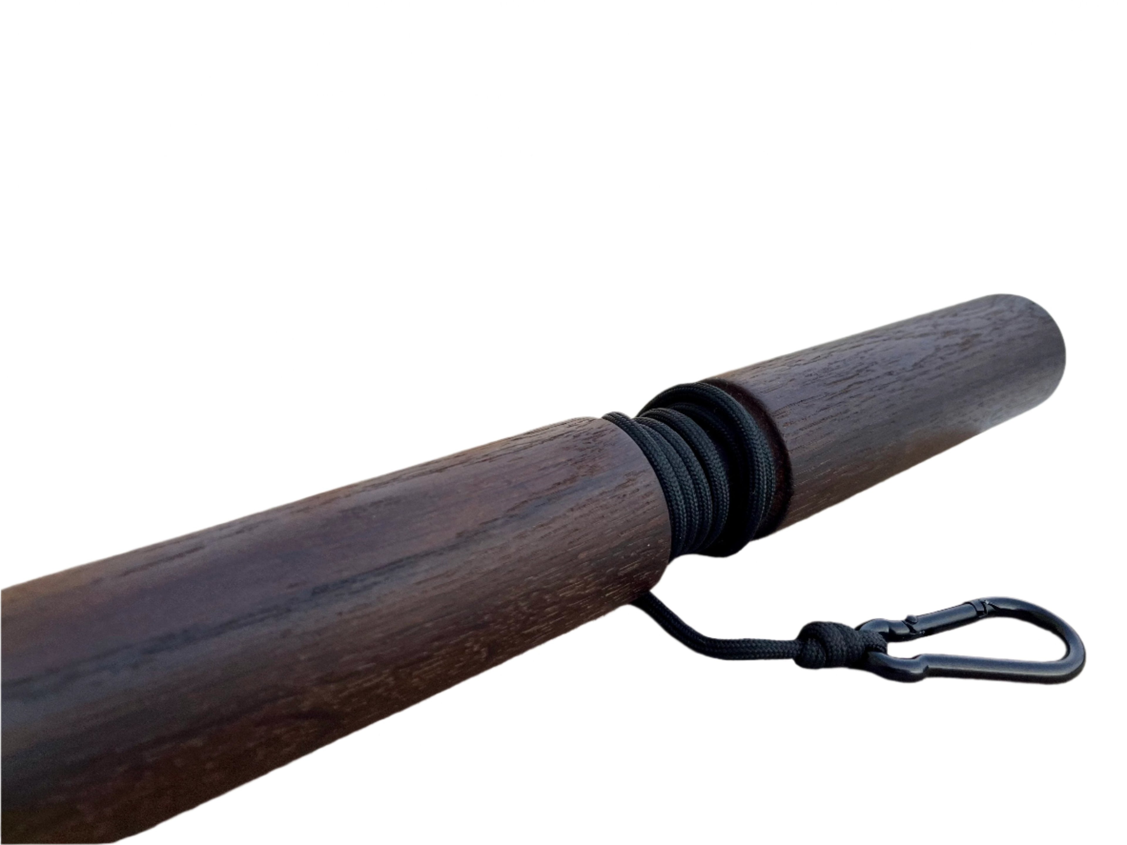 Smoked Oak Wrist Roller with Rope and Carabiner 1.89" (4.8 cm) Diameter (Copy)